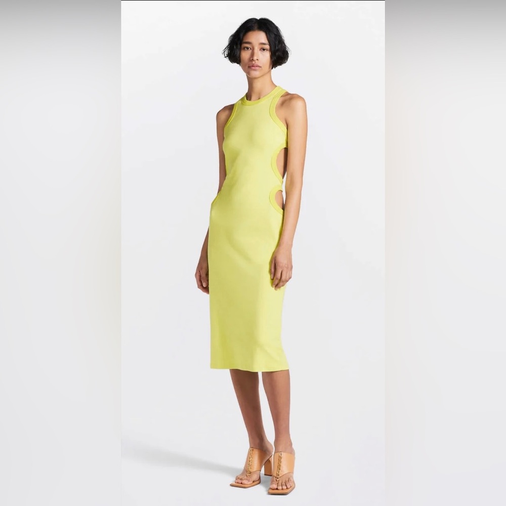 Dion Lee JERSEY TANK DRESS LIME xs - brand new